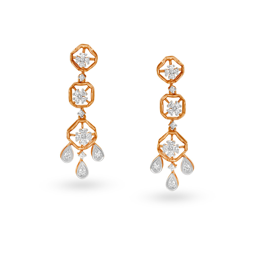 Elaborate Rose Gold Necklace Set,,hi-res image number null