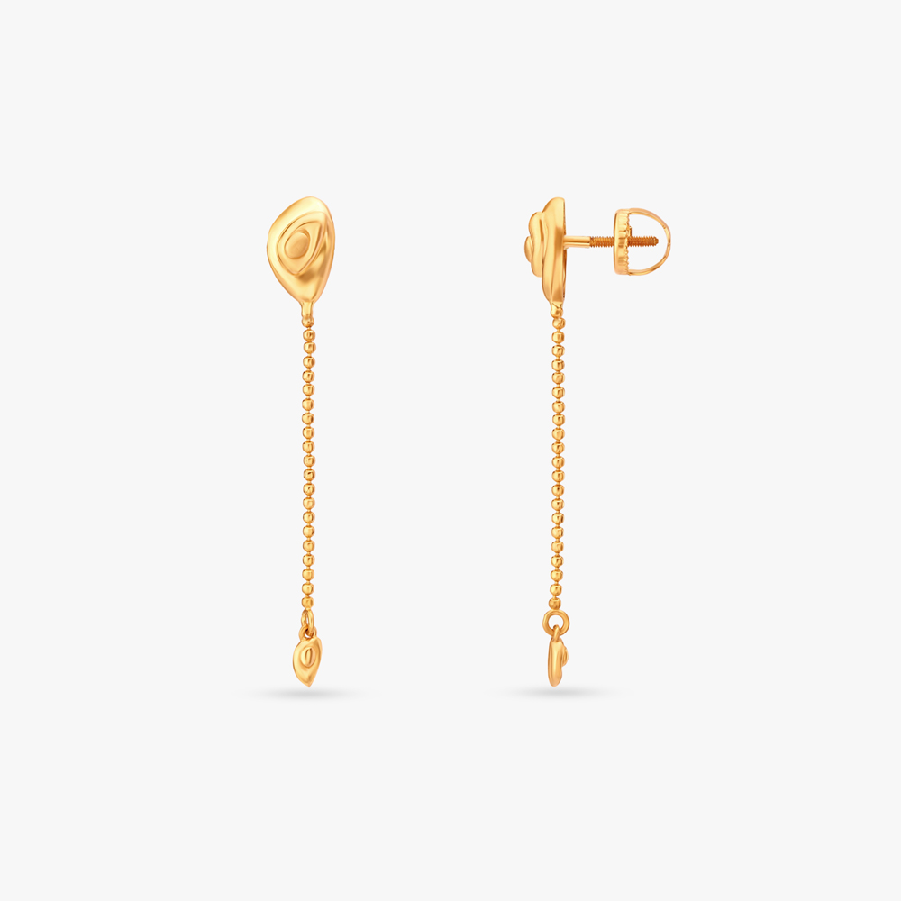 Artistic Gold Drop Earrings,,hi-res image number null