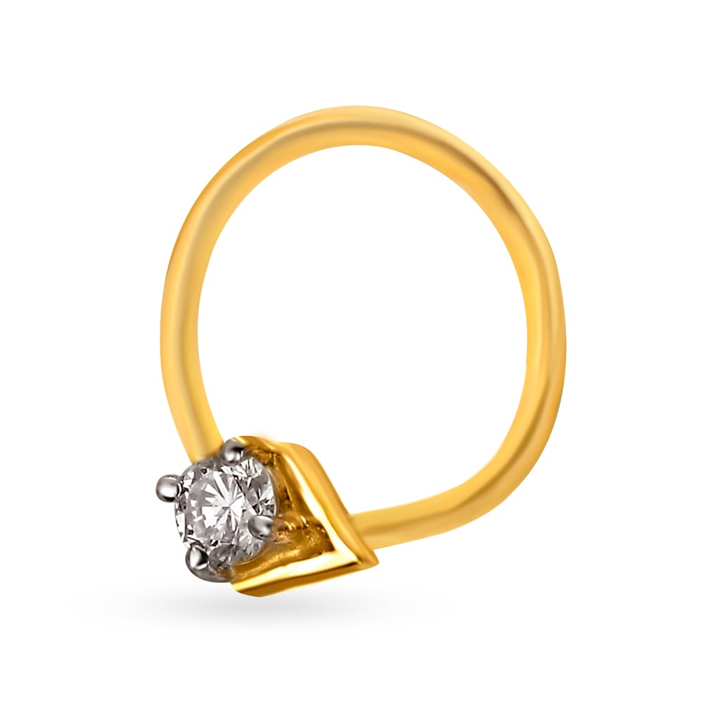 Petite Geometric Diamond Nose Pin,,hi-res image number null