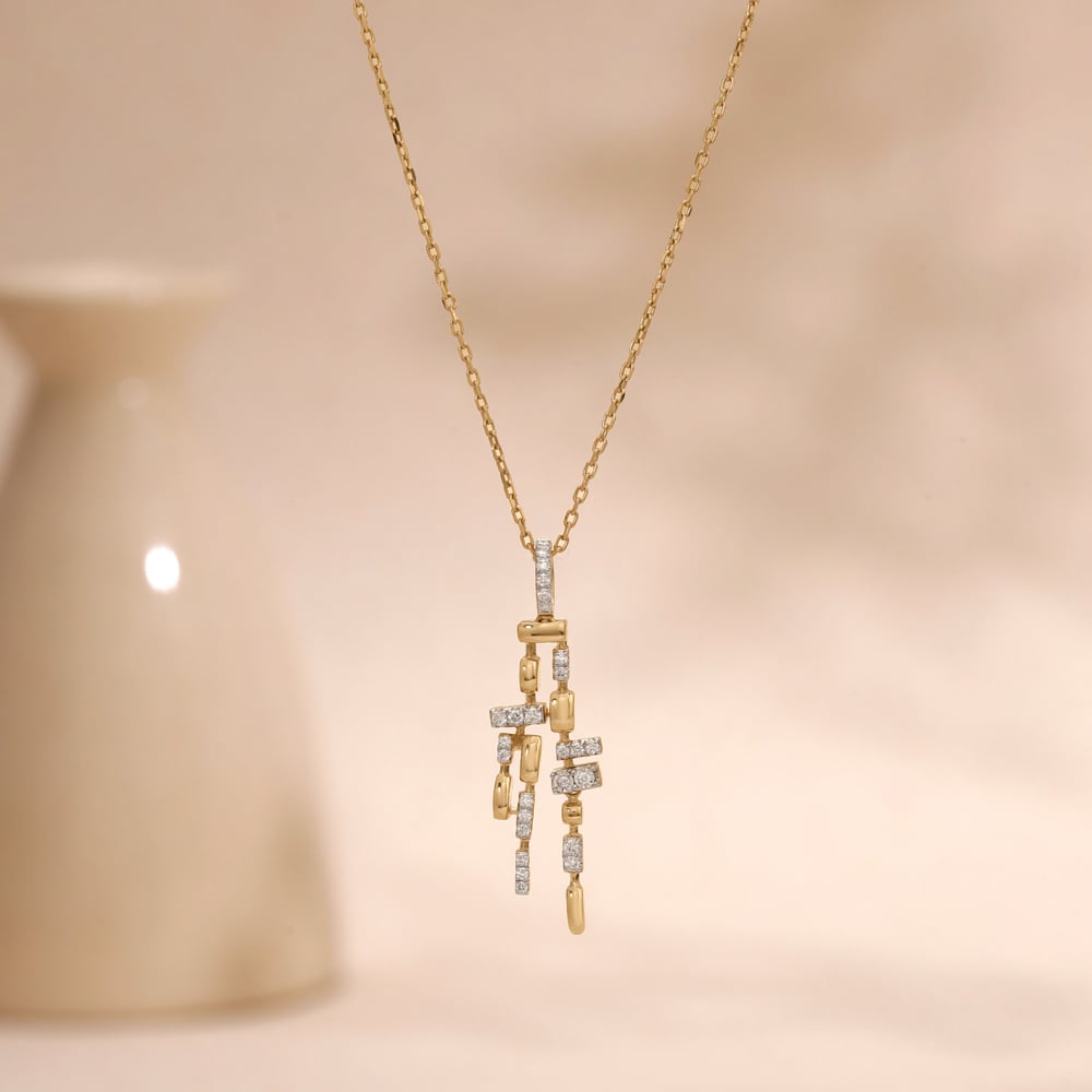 Linear Rhythm Diamond Pendant,,hi-res image number null