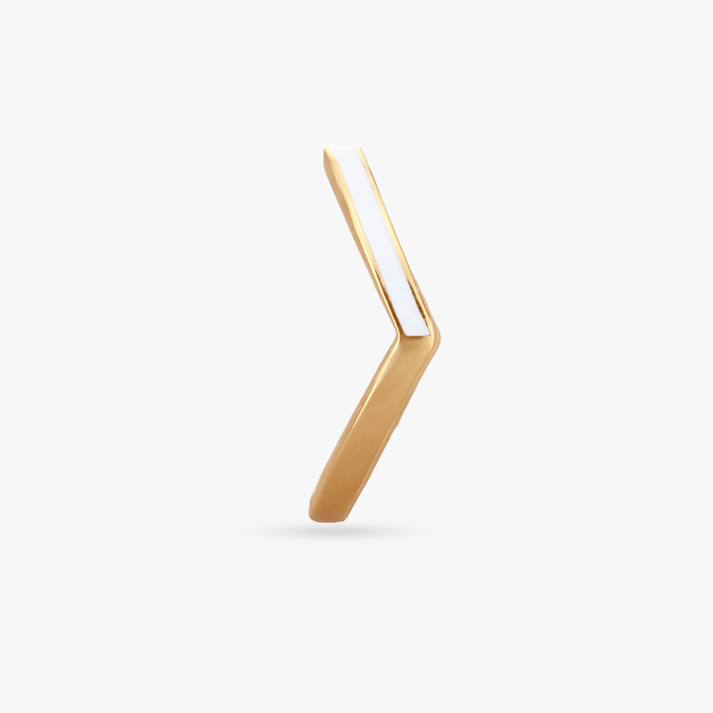 Chevron Charm Gold Finger Ring,,hi-res image number null
