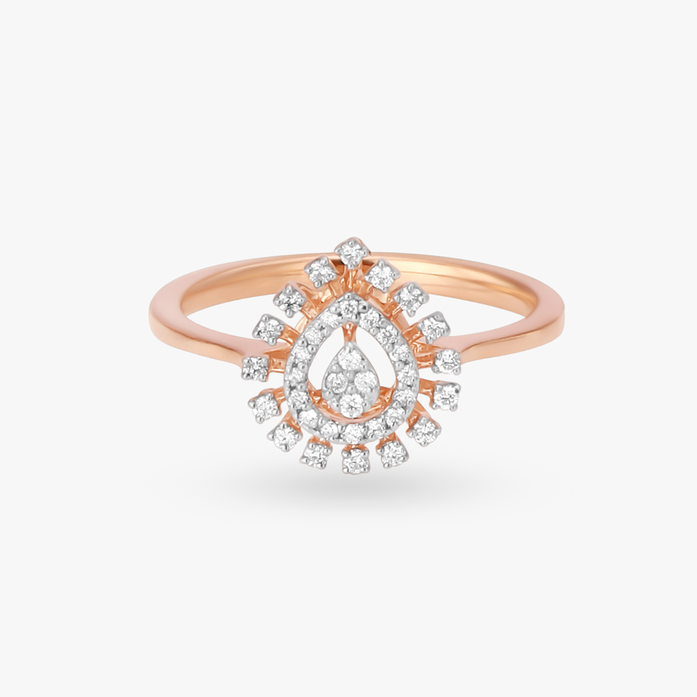 Teardrop Diamond Finger Ring,,hi-res image number null