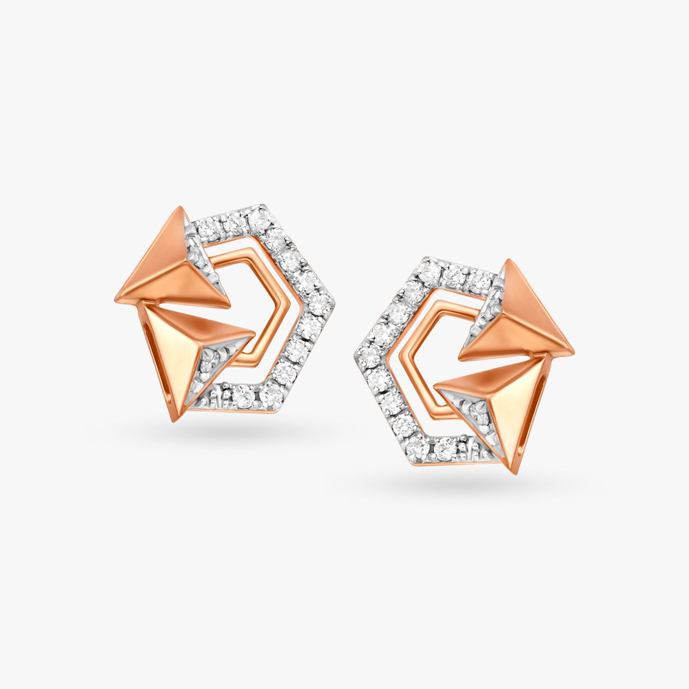 Abstract Stud Earrings,,hi-res image number null