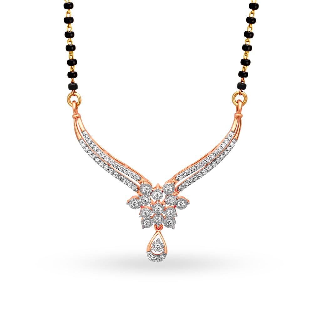 Sublime Diamond Mangalsutra in Yellow and Rose Gold,,hi-res image number null