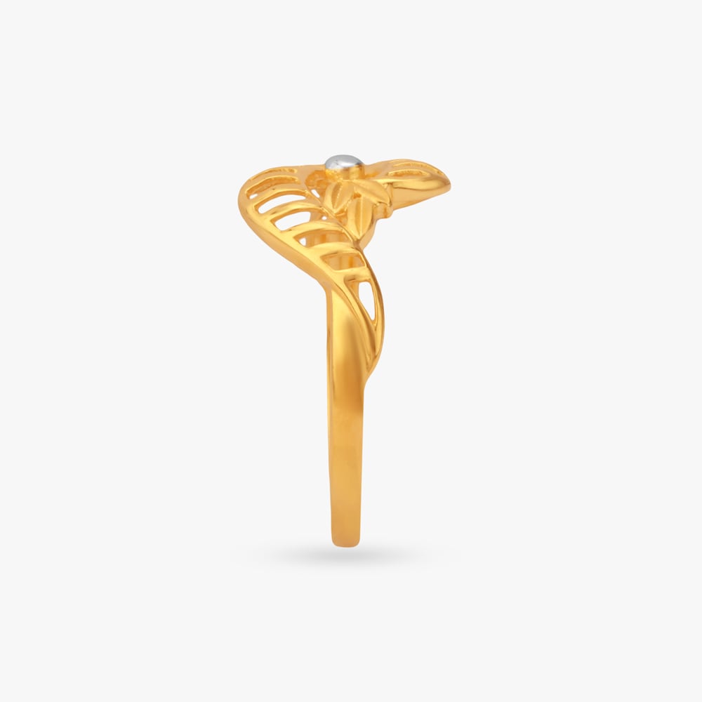 Leaf Rhythm Gold Ring,,hi-res image number null