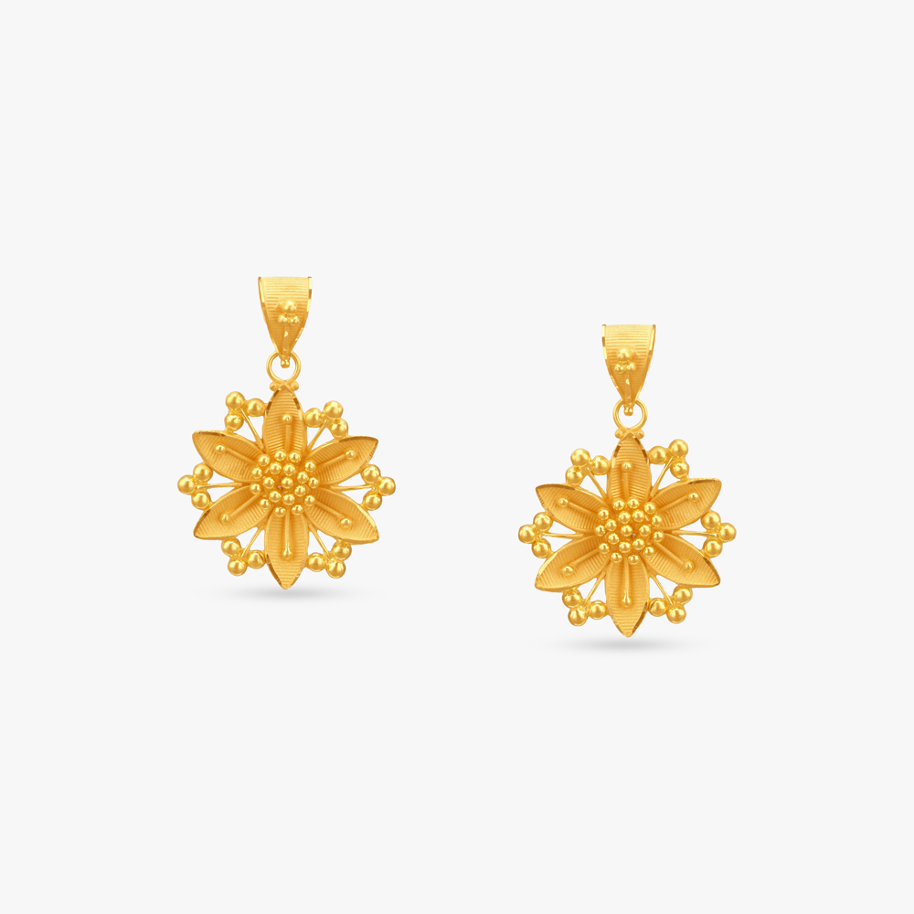 Sunbloom Heritage Gold Pendant and Earrings Set,,hi-res image number null