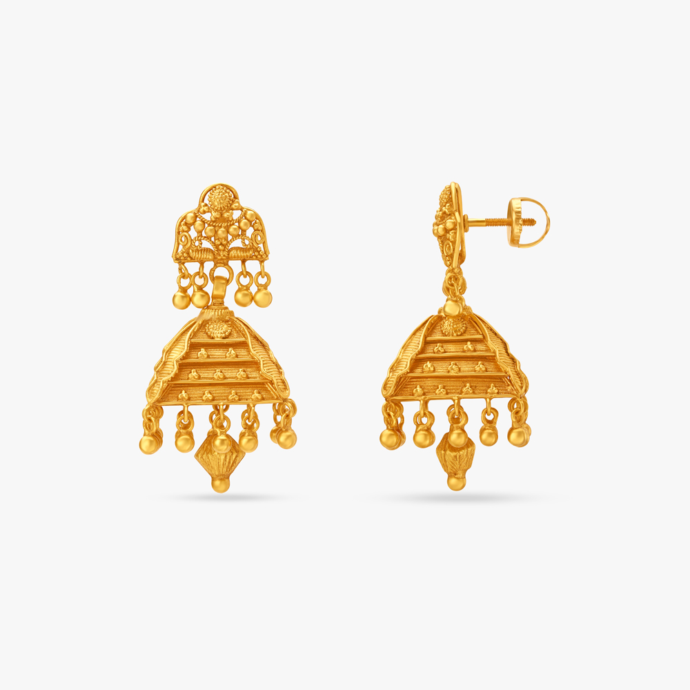 Heritage Gopuram Jhumkas,,hi-res image number null