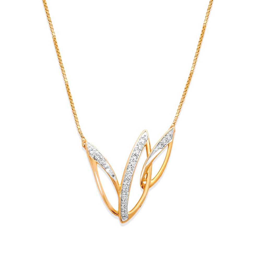 14KT Yellow Gold Verdant Majesty Diamond Necklace,,hi-res image number null