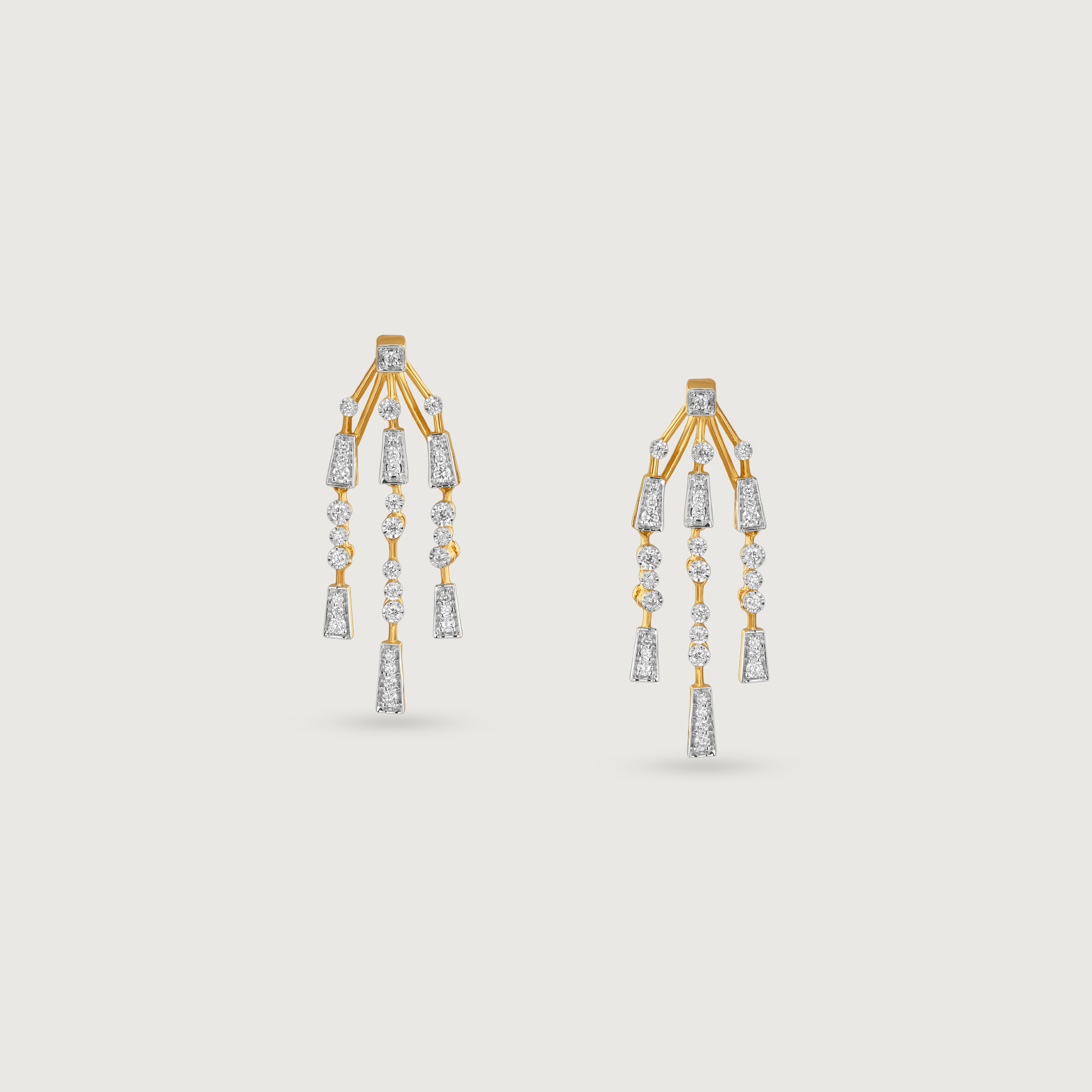 Radiant Cascade Diamond Drop Earrings,,hi-res image number null