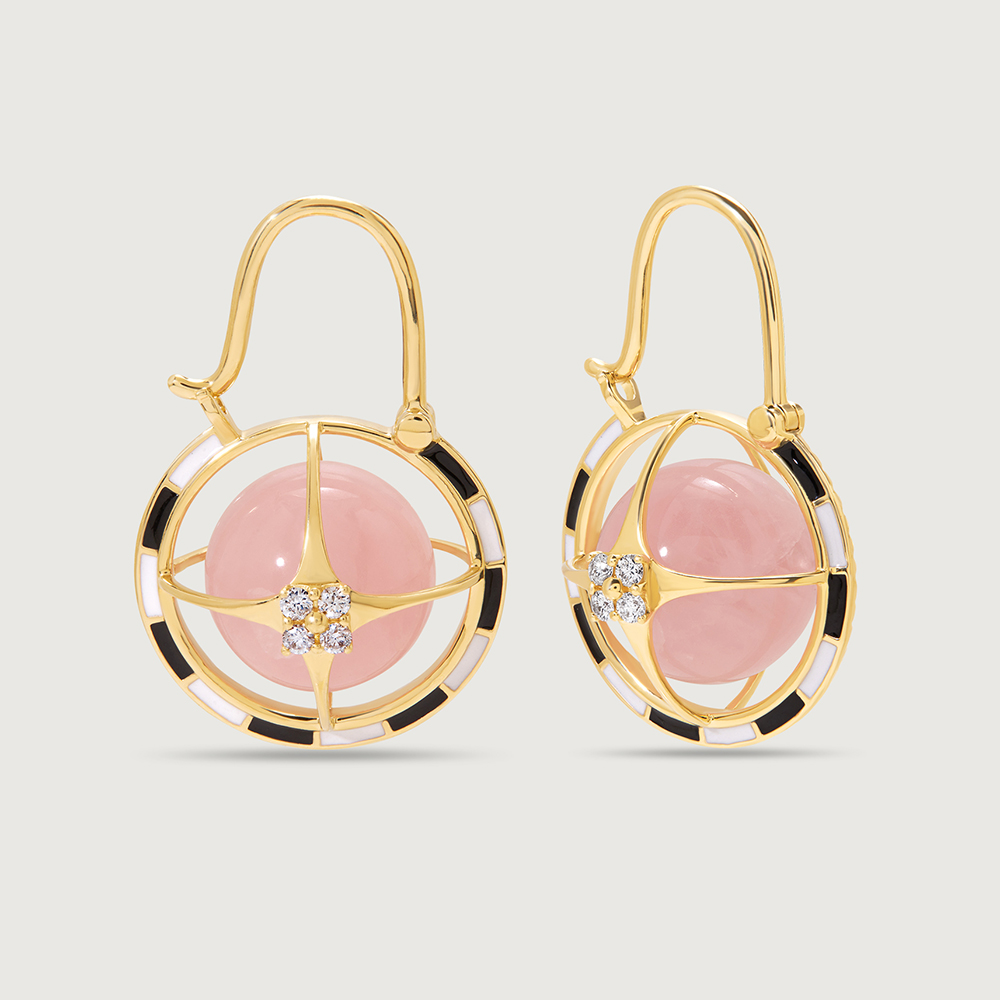 Versatile Chic Reversible 14KT Diamond Hoop Earrings,,hi-res image number null