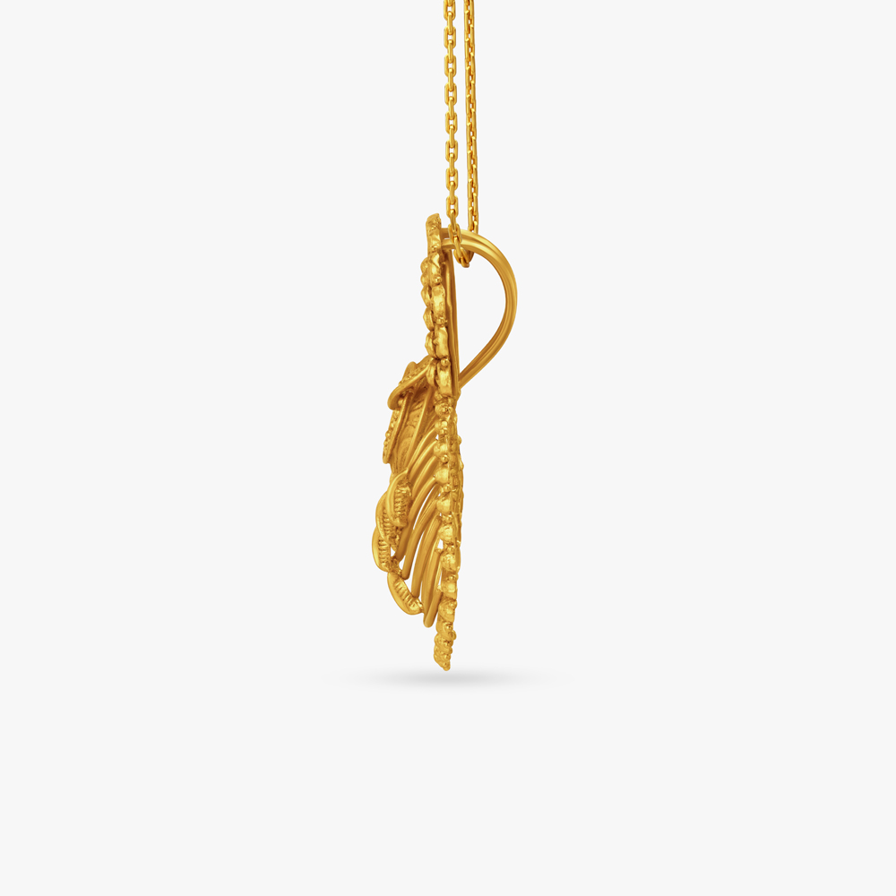 Leaf Harmony Gold Pendant and Earring Set,,hi-res image number null