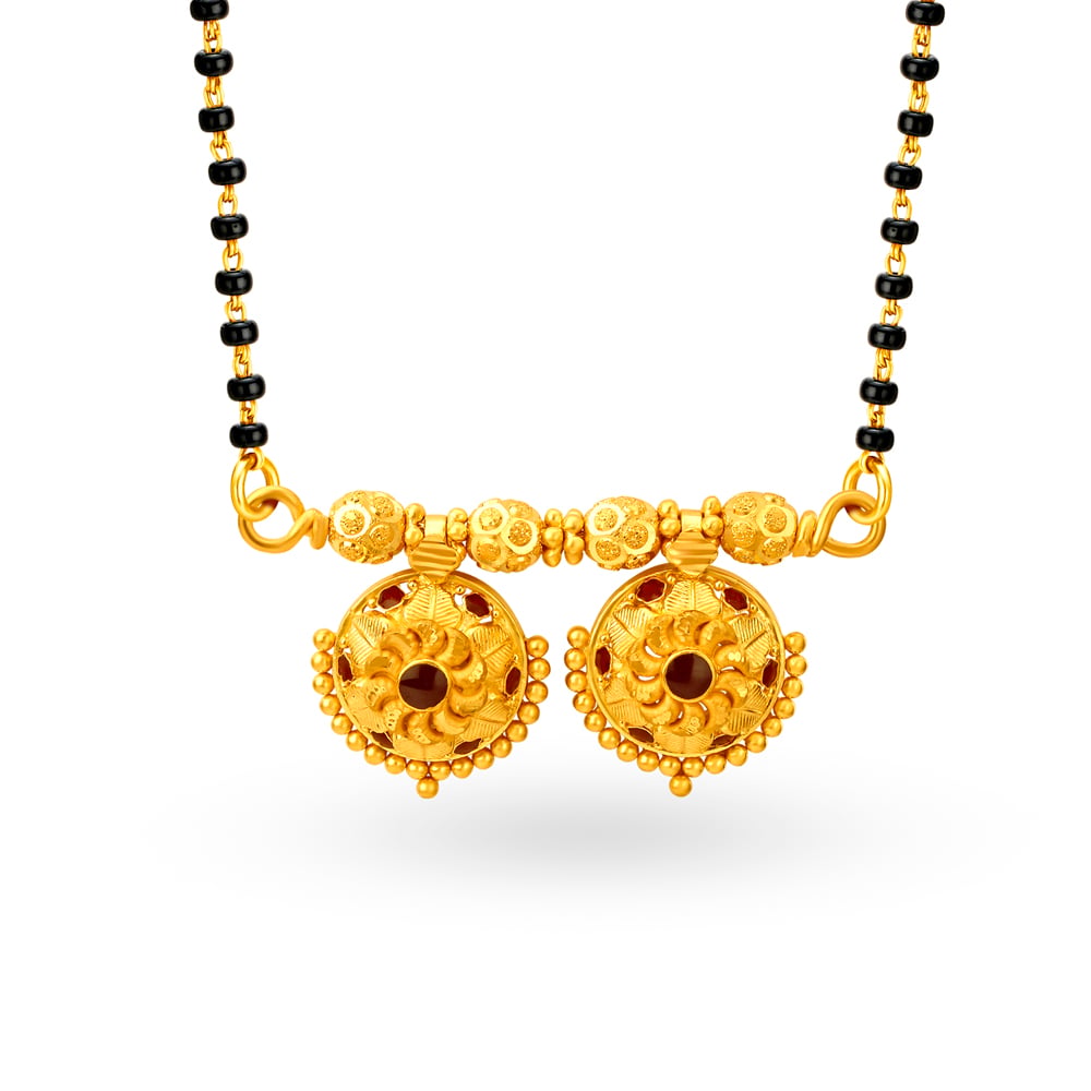 Vivacious 22 Karat Yellow Gold Mangalsutra Pendant,,hi-res image number null