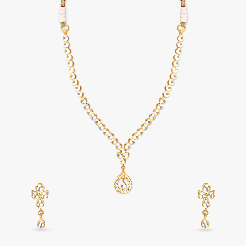 Kundan Aura Gold Necklace Set,,hi-res image number null