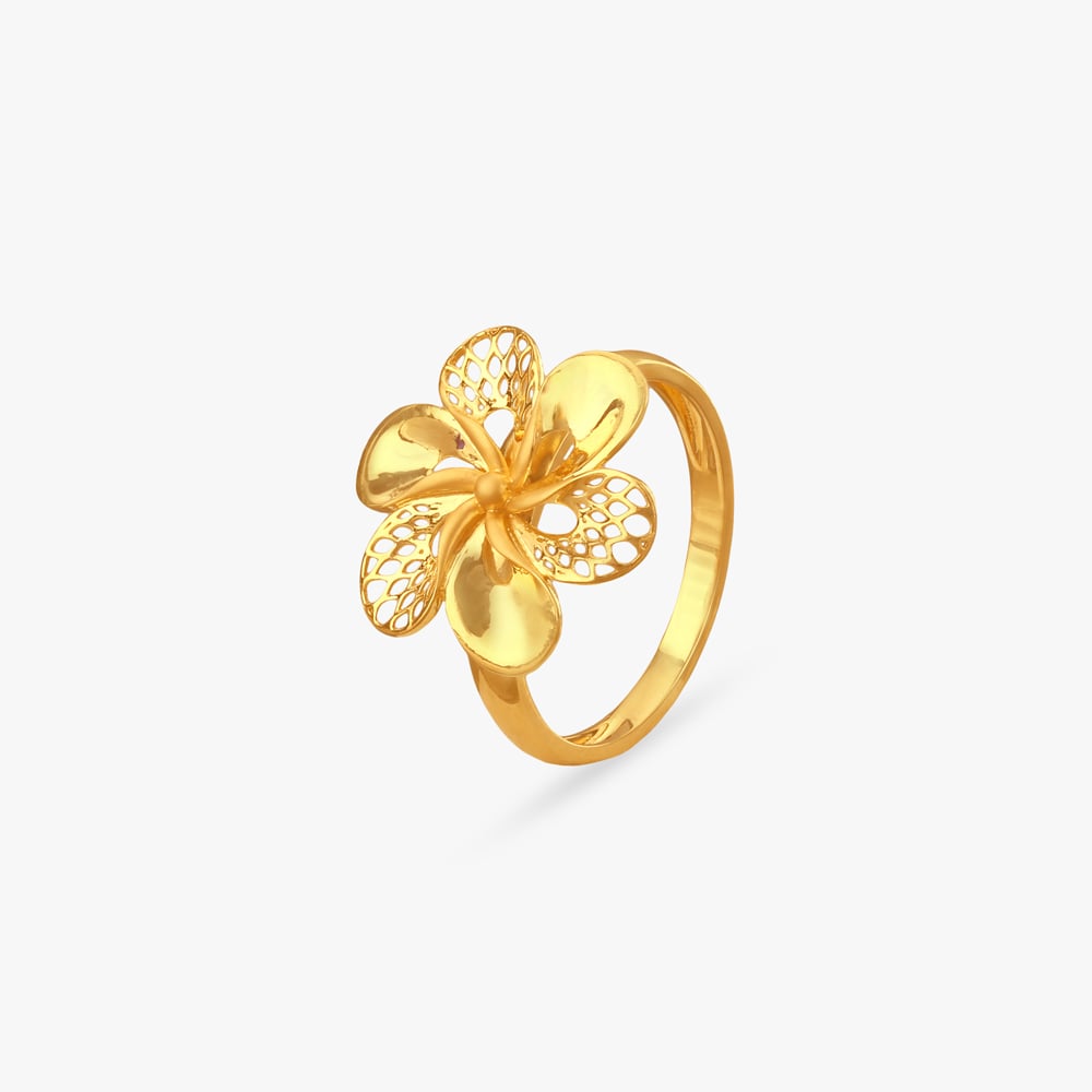 Floral Fantasy Gold Finger Ring,,hi-res image number null