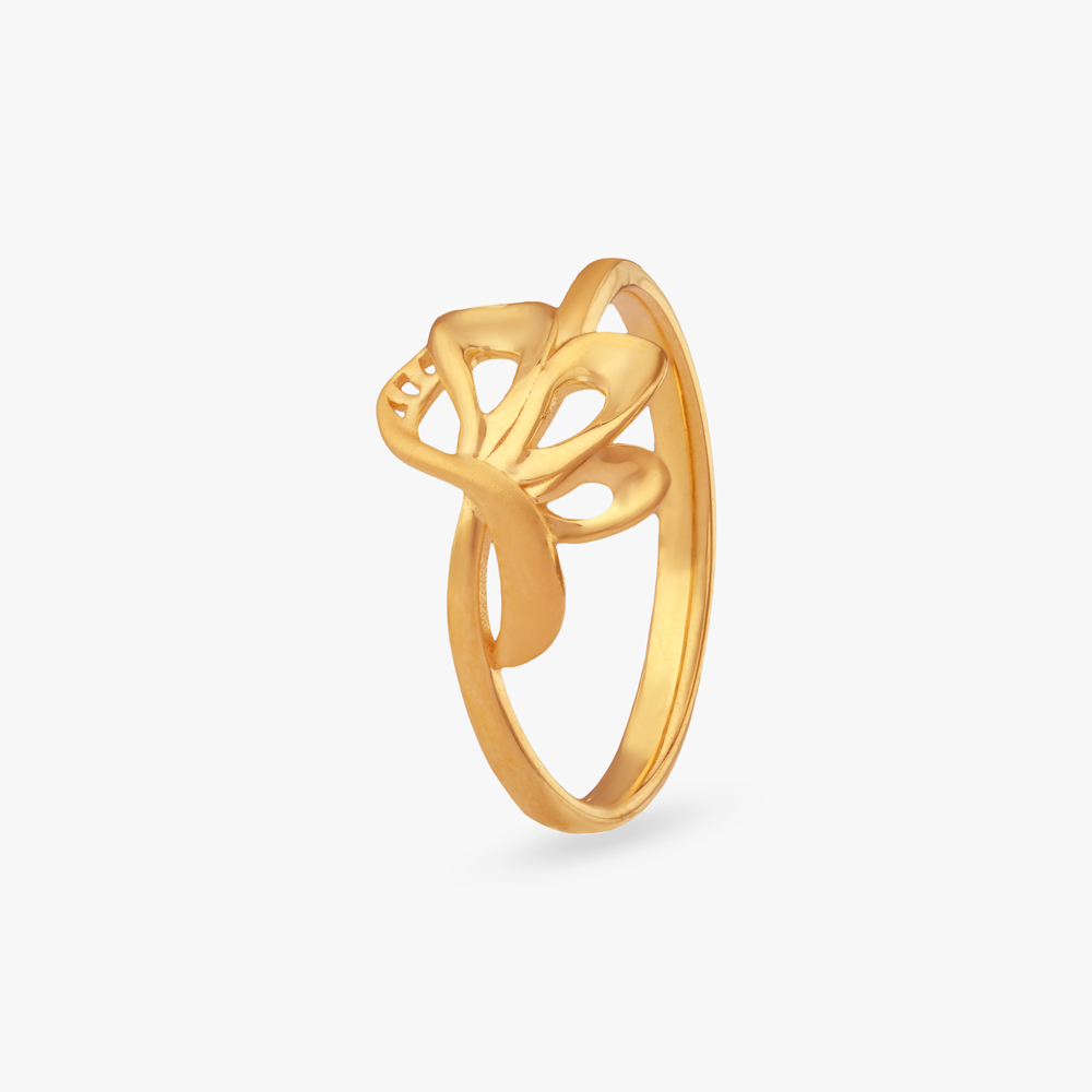 Flowing Ribbon Gold Ring,,hi-res image number null