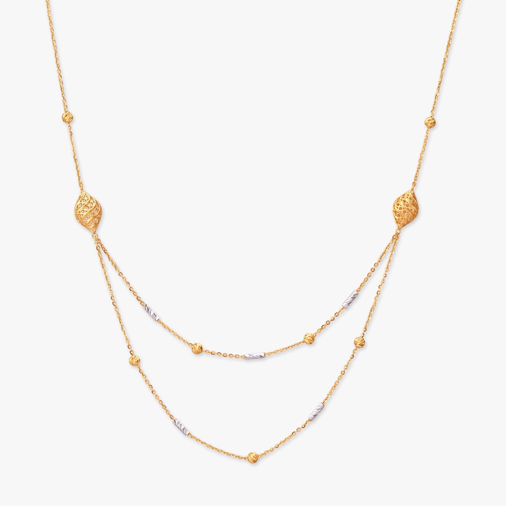 Leaf Muse Gold Necklace Set,,hi-res image number null
