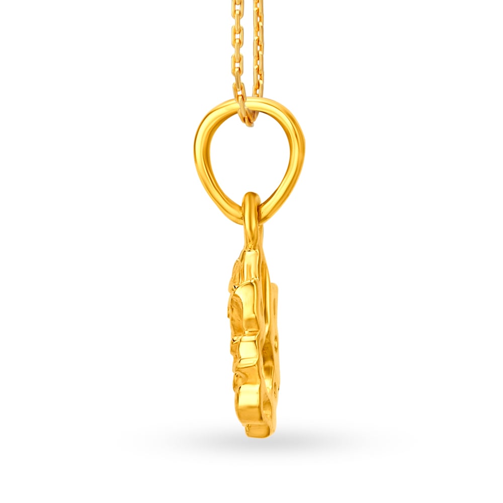 Ethereal Ganpati Gold Pendant,,hi-res image number null