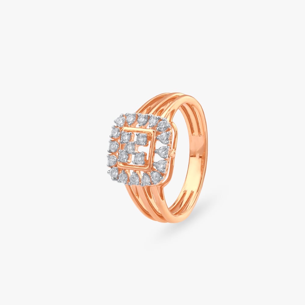 Square Cluster Diamond Ring,,hi-res image number null