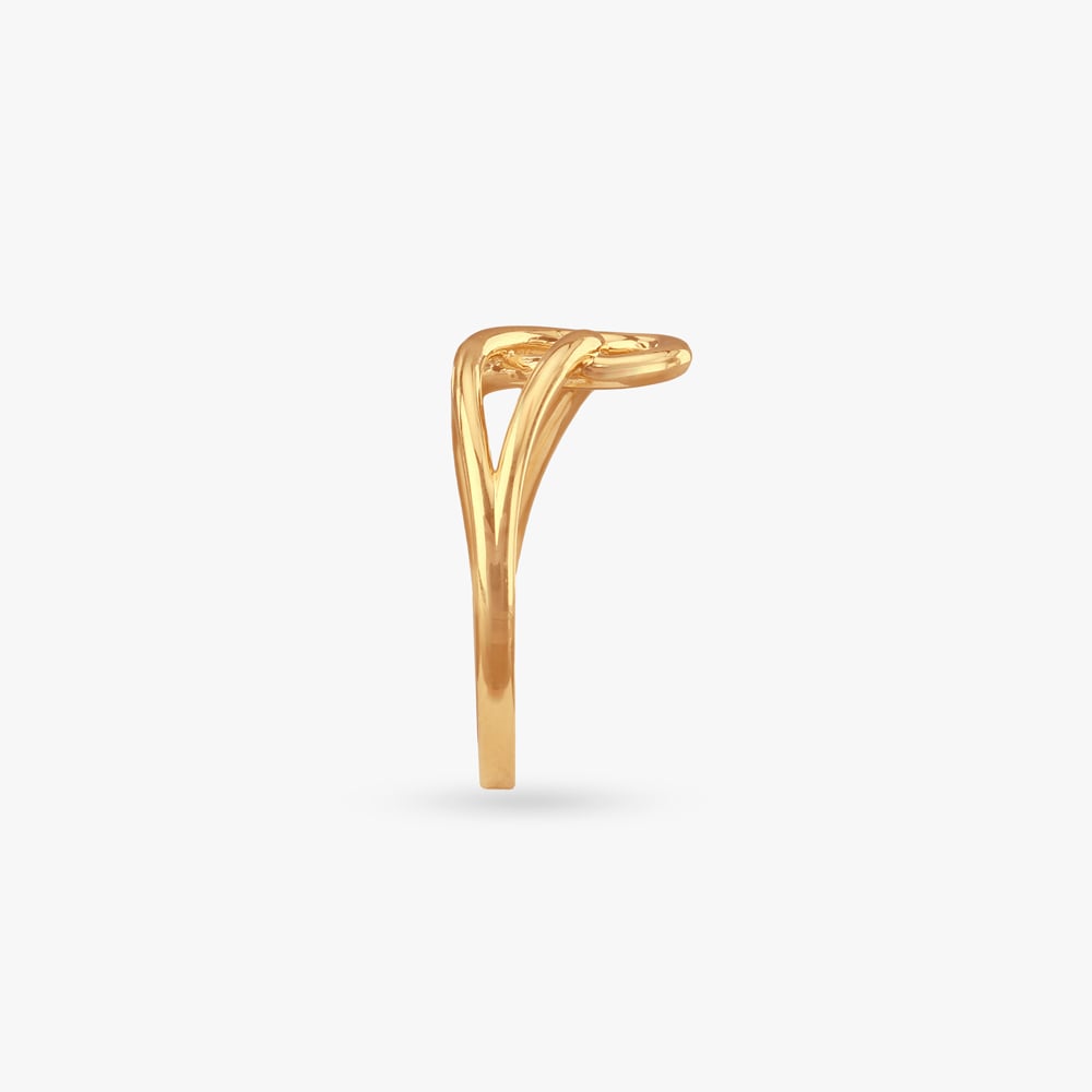 Modern Knot Gold Ring,,hi-res image number null