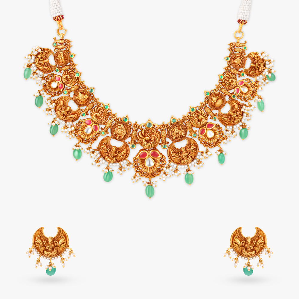 Sacred Nakashi Gold Necklace Set,,hi-res image number null