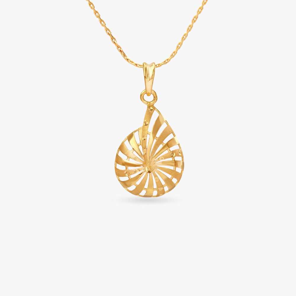 Radiant Swirl Gold Pendant,,hi-res image number null