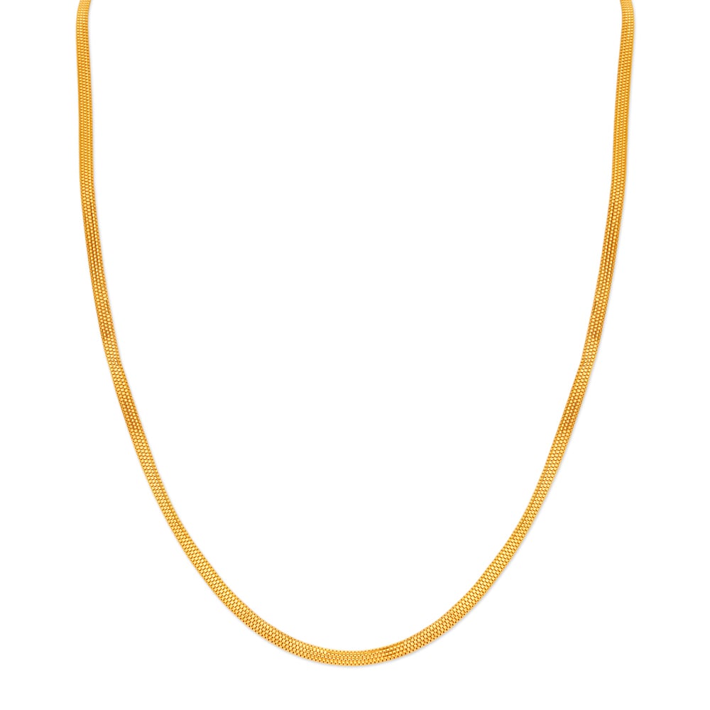 

Spectacular 22 Karat Yellow Gold Flat Link Chain