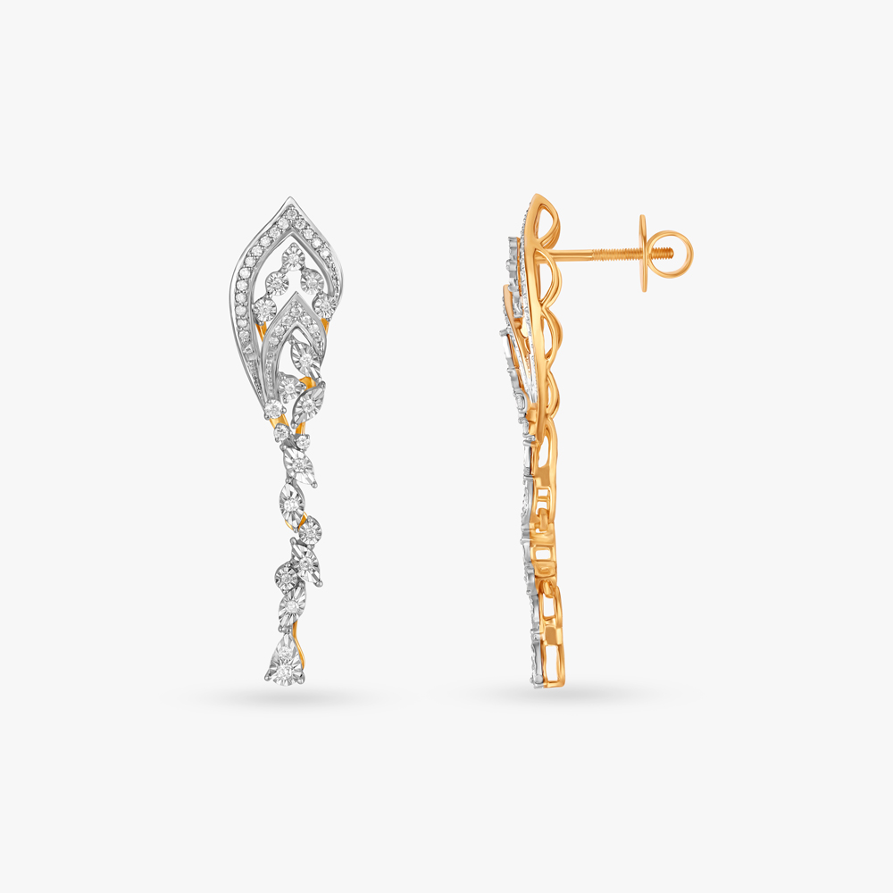Enigmatic Grace Diamond Drop Earrings,,hi-res image number null