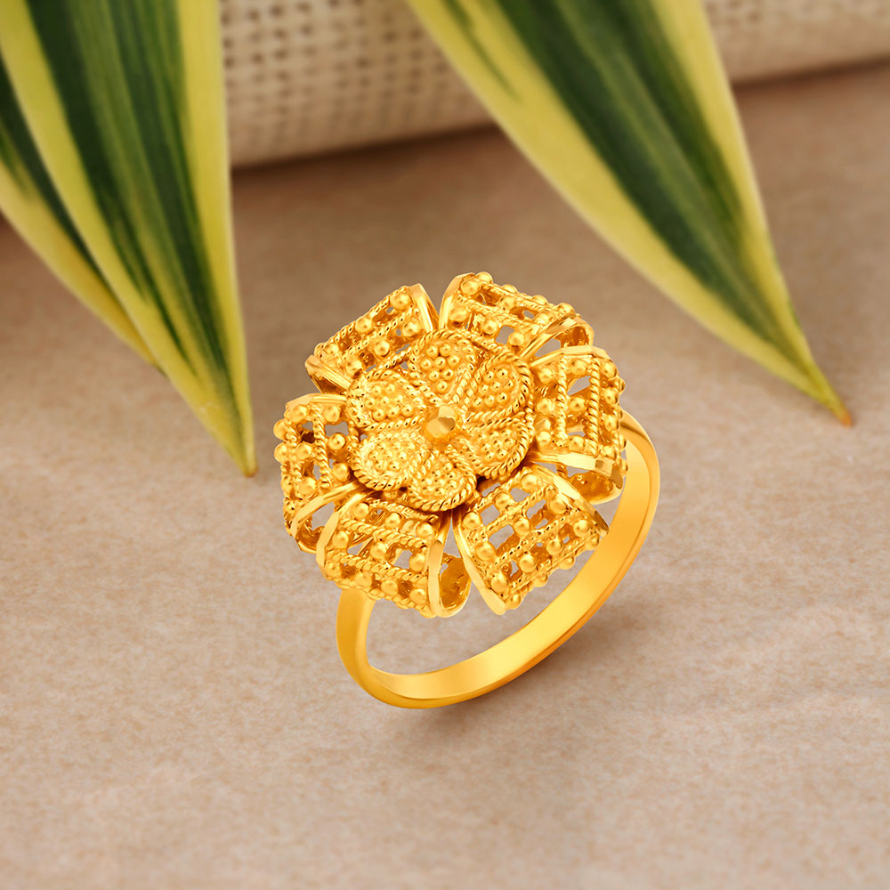 Luxury Scarf Ring Modern Flower Design Triple-Rings Design Scarf Buckle 2Pcs