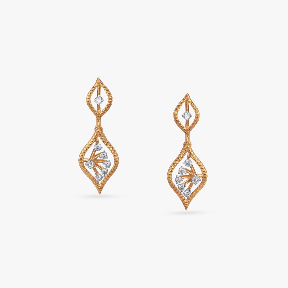 

Shiny Dewdrop Diamond Drop Earrings