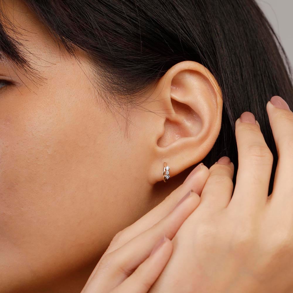 Soft Spark Diamond Hoop Earrings,,hi-res image number null
