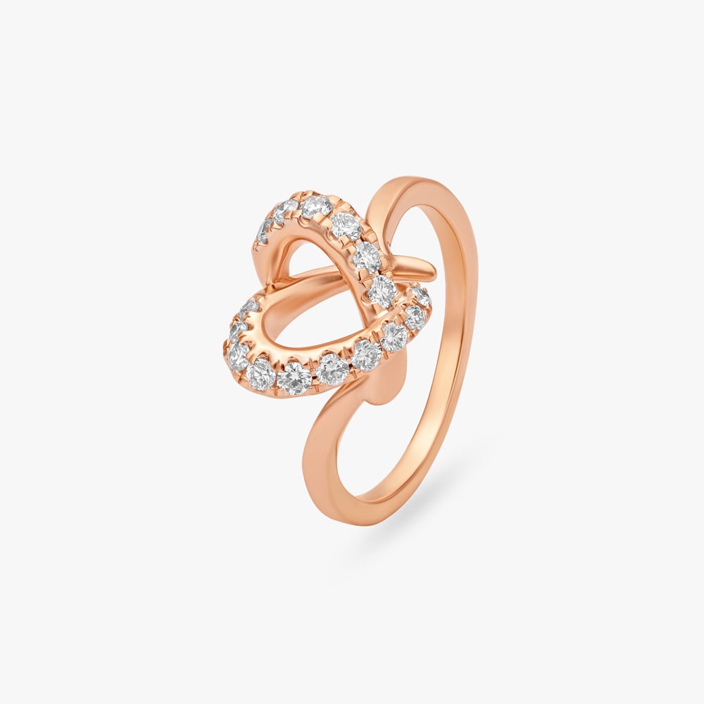 Charming Heart Diamond Ring