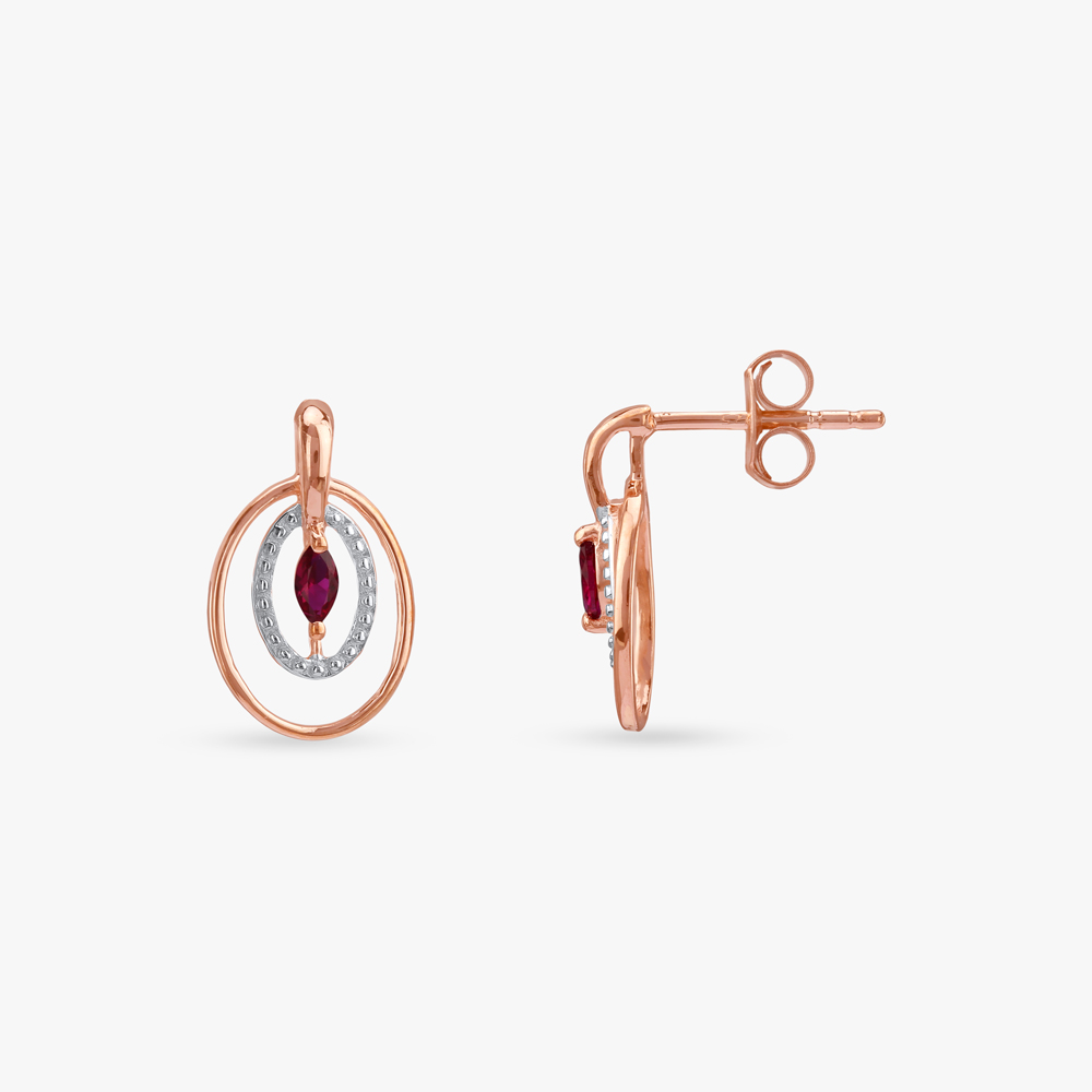 Crimson Orbit Silver Pendant and Earrings Set,,hi-res image number null