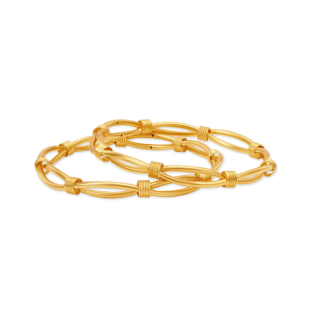 Woven Grace Gold Bangles,,hi-res image number null