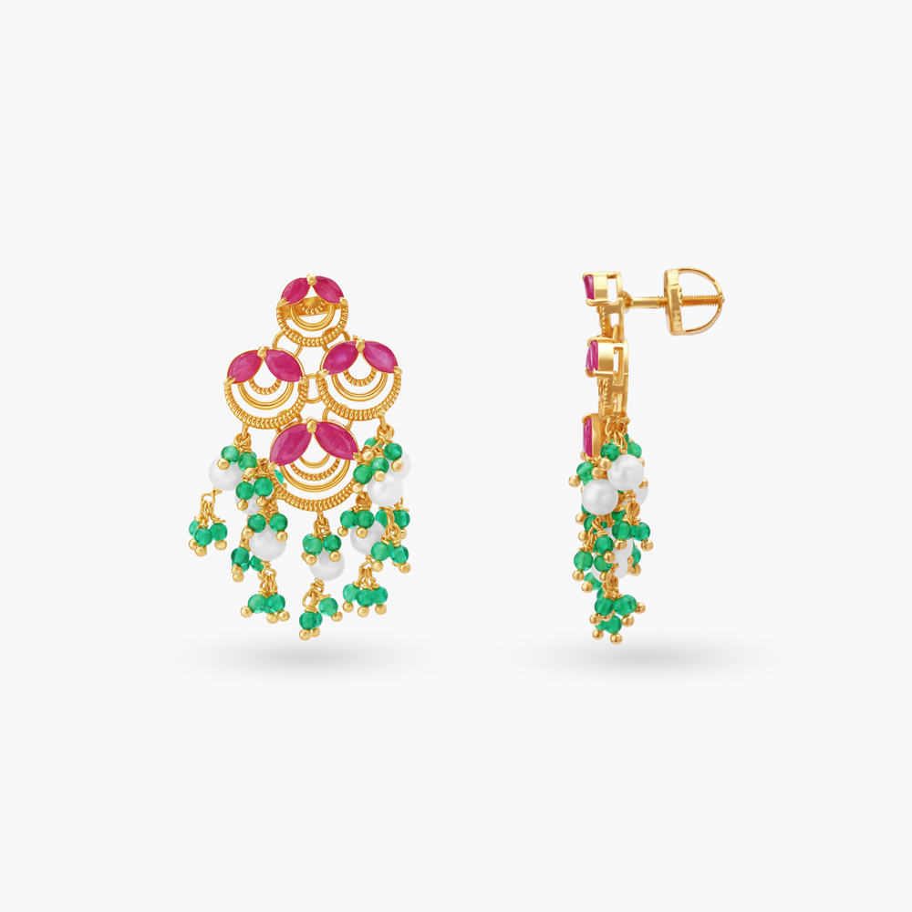 Royal Elegance Gold Necklace Set,,hi-res image number null