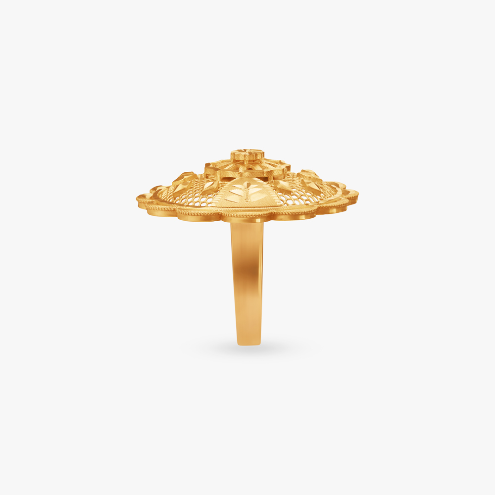 Sunburst Filigree Gold Ring,,hi-res image number null