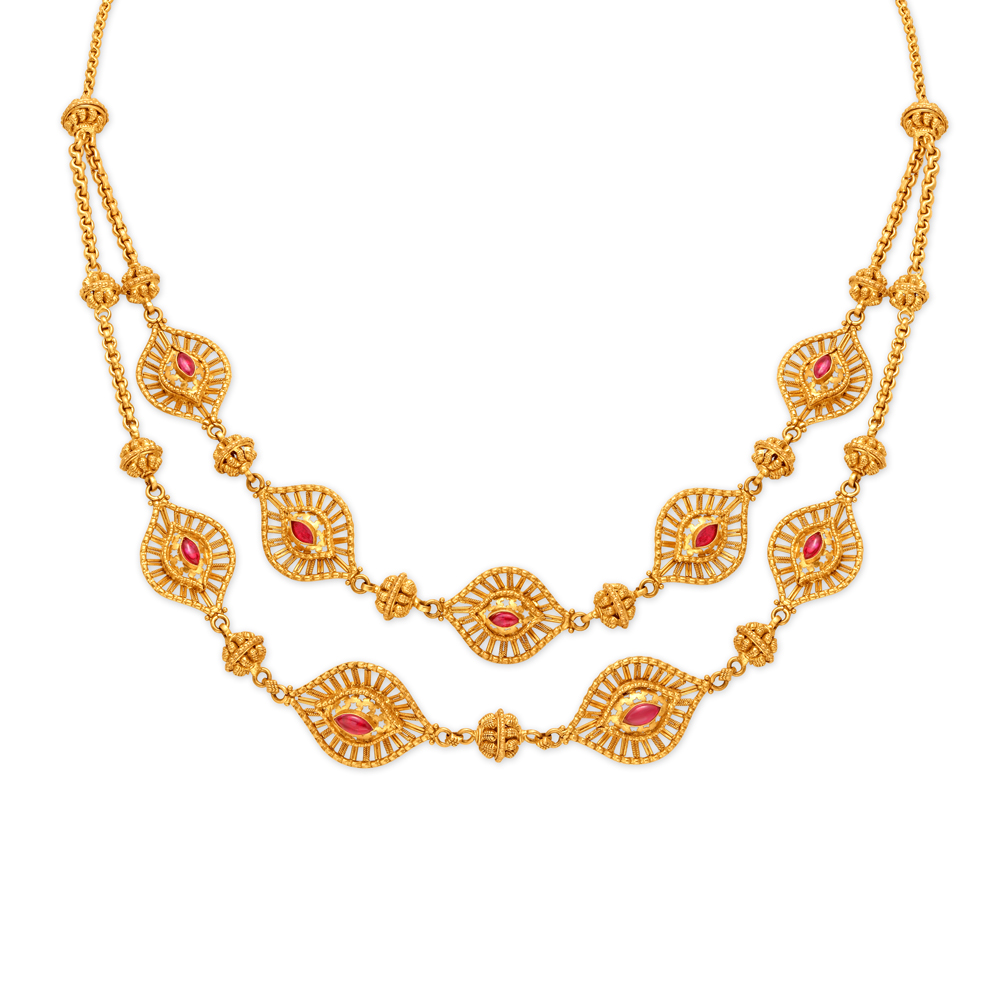 Opulent Elegant Necklace with Gemstones,,hi-res image number null
