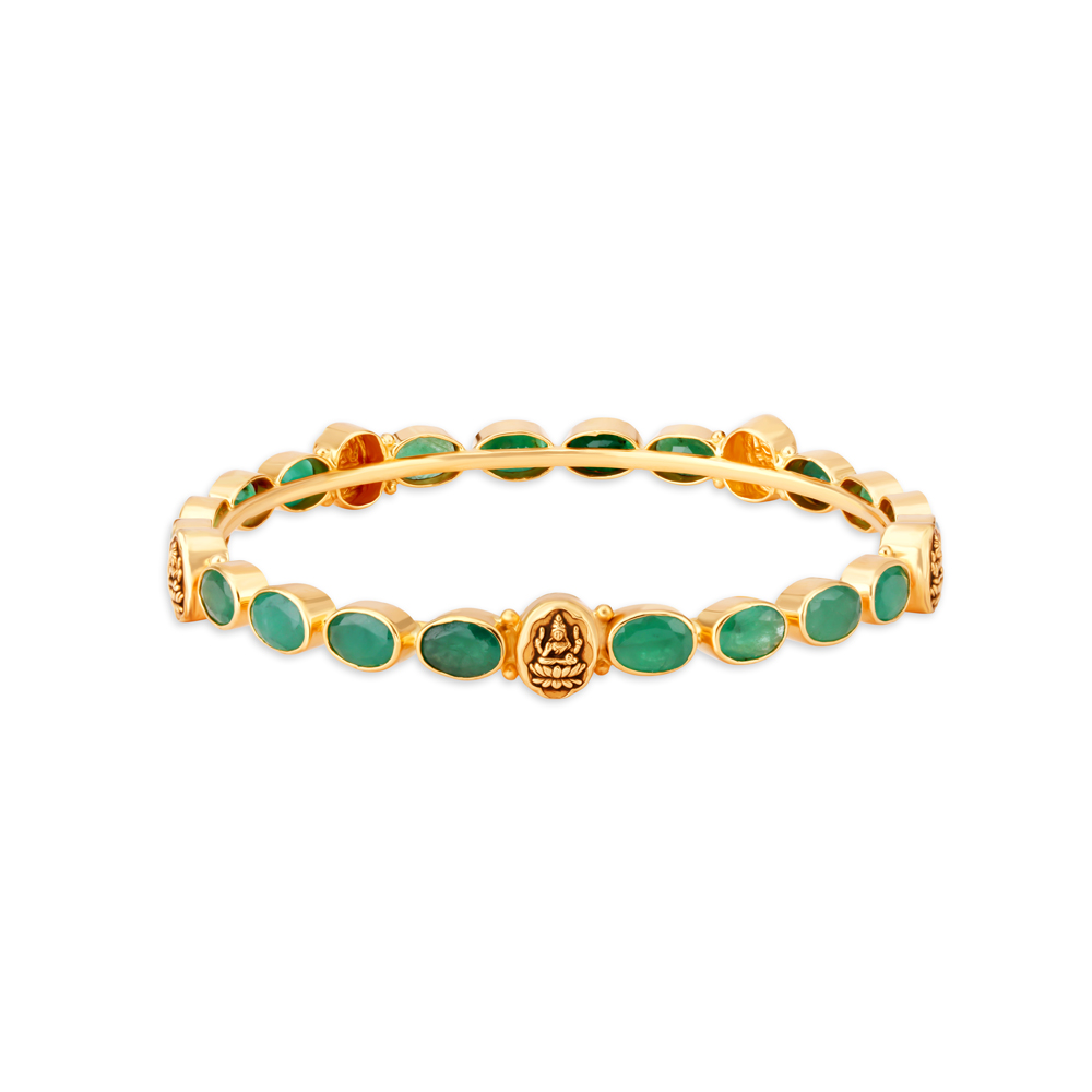 Tanishq emerald best sale bangles