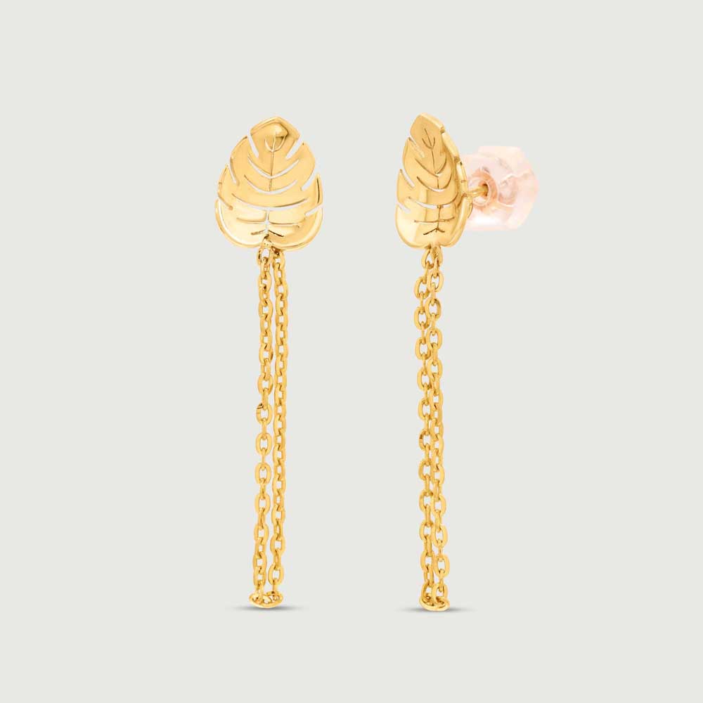Playful Drip Gold Drop Earrings,,hi-res image number null