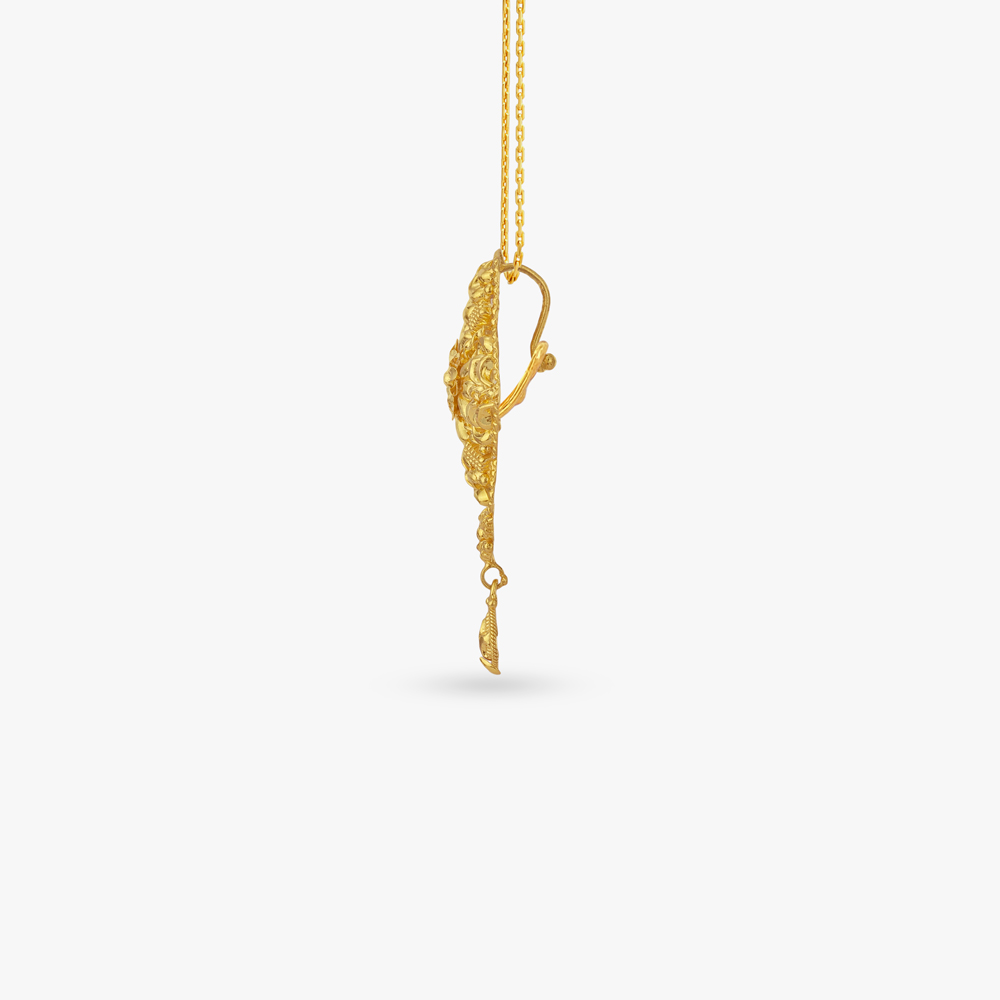 Lattice Blossom Gold Maang Tikka,,hi-res image number null