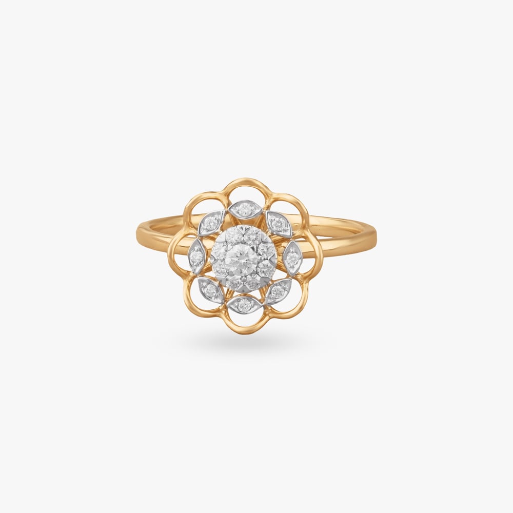 Luminous Blossom Diamond Finger Ring,,hi-res image number null