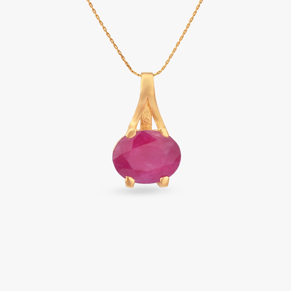 

Blush Bloom Gold Pendant