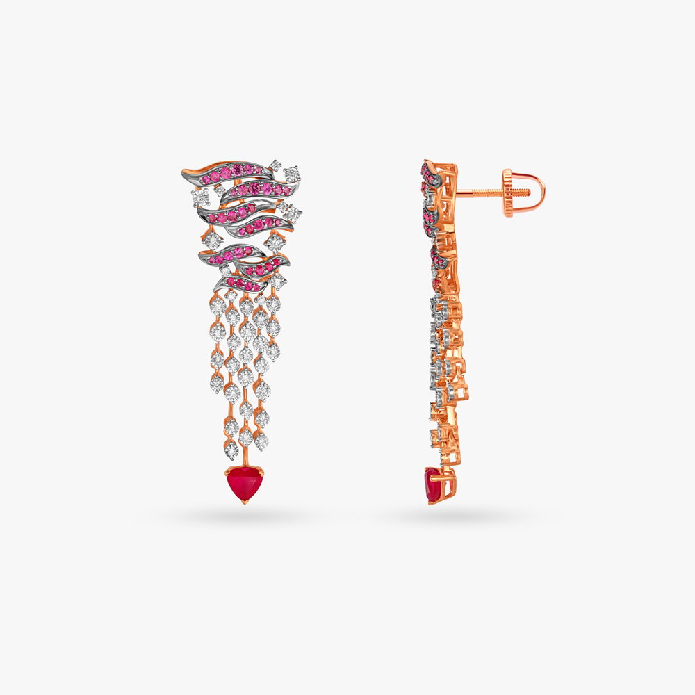 Dazzling Soirees Diamond and Ruby Necklace Set,,hi-res image number null