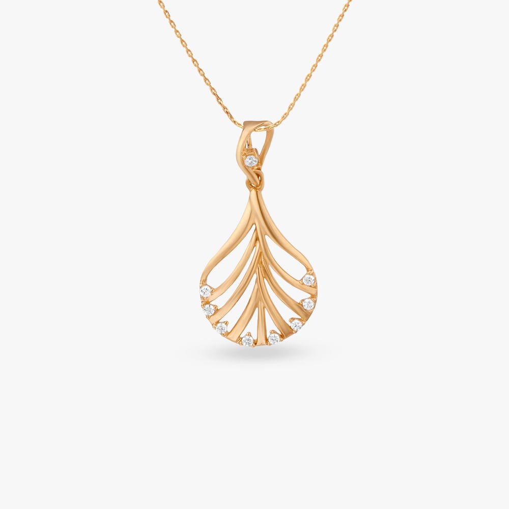 

Glint Wave Gold Pendant