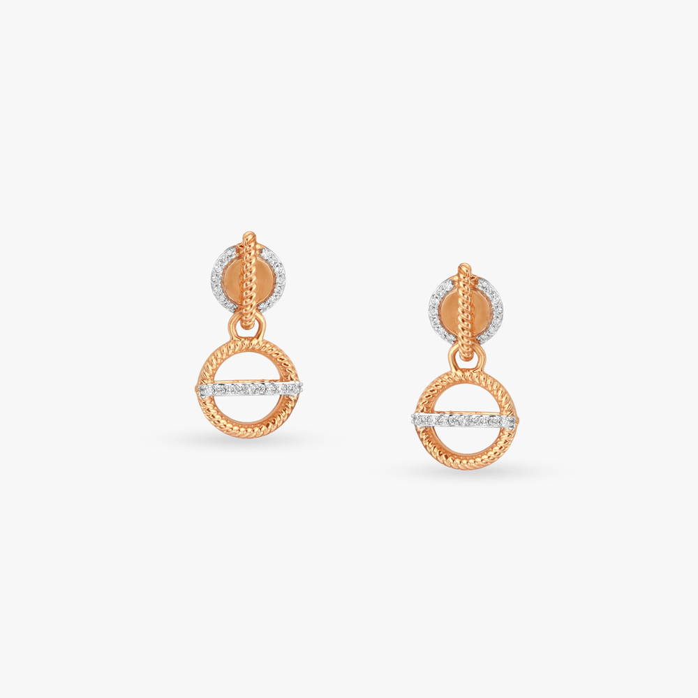 Halo Twist Diamond Drop Earrings,,hi-res image number null