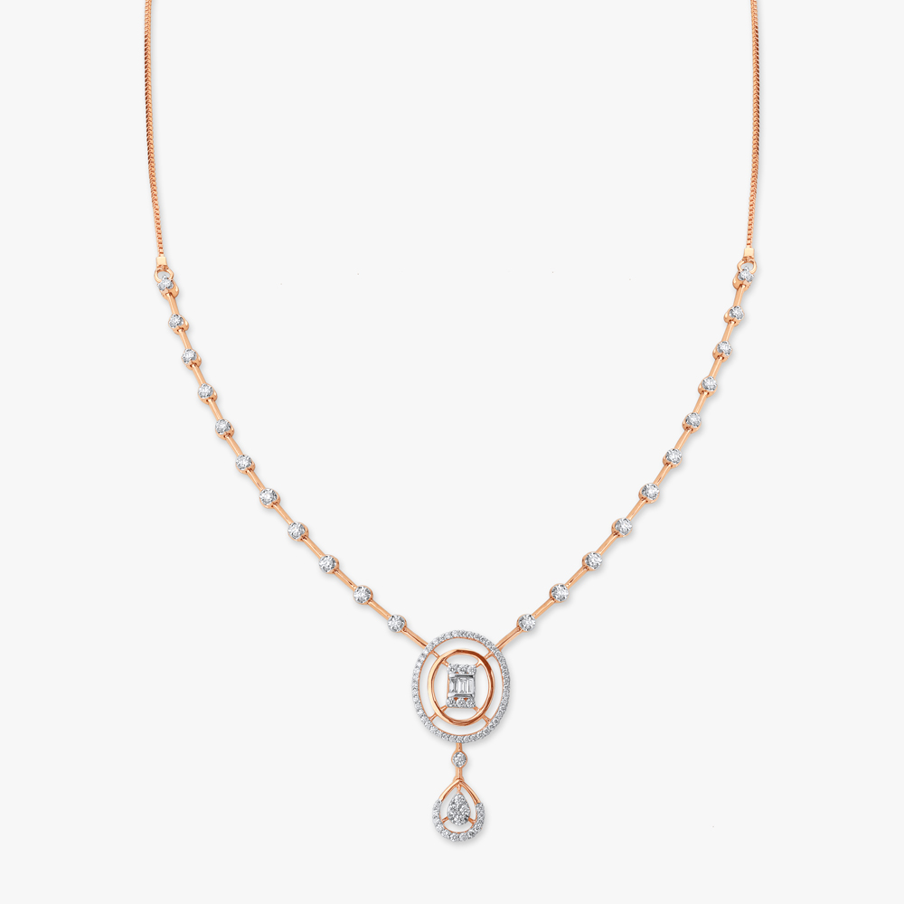 Blush Halo Diamond Necklace Set,,hi-res image number null