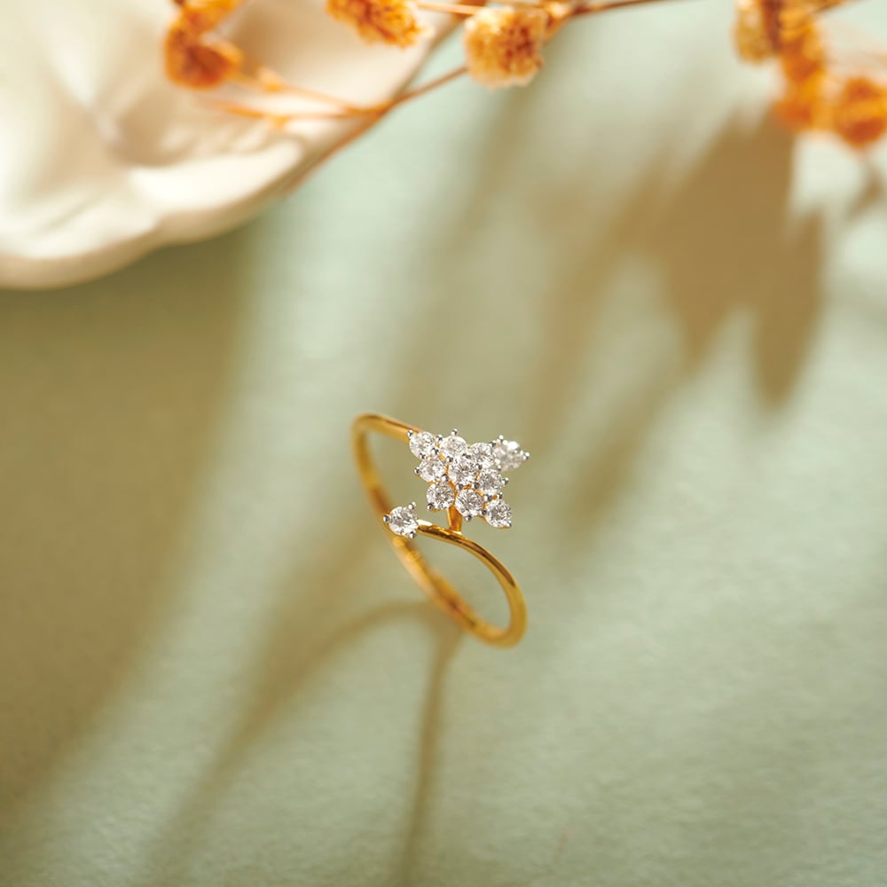 Radiant Flower Diamond Ring,,hi-res image number null