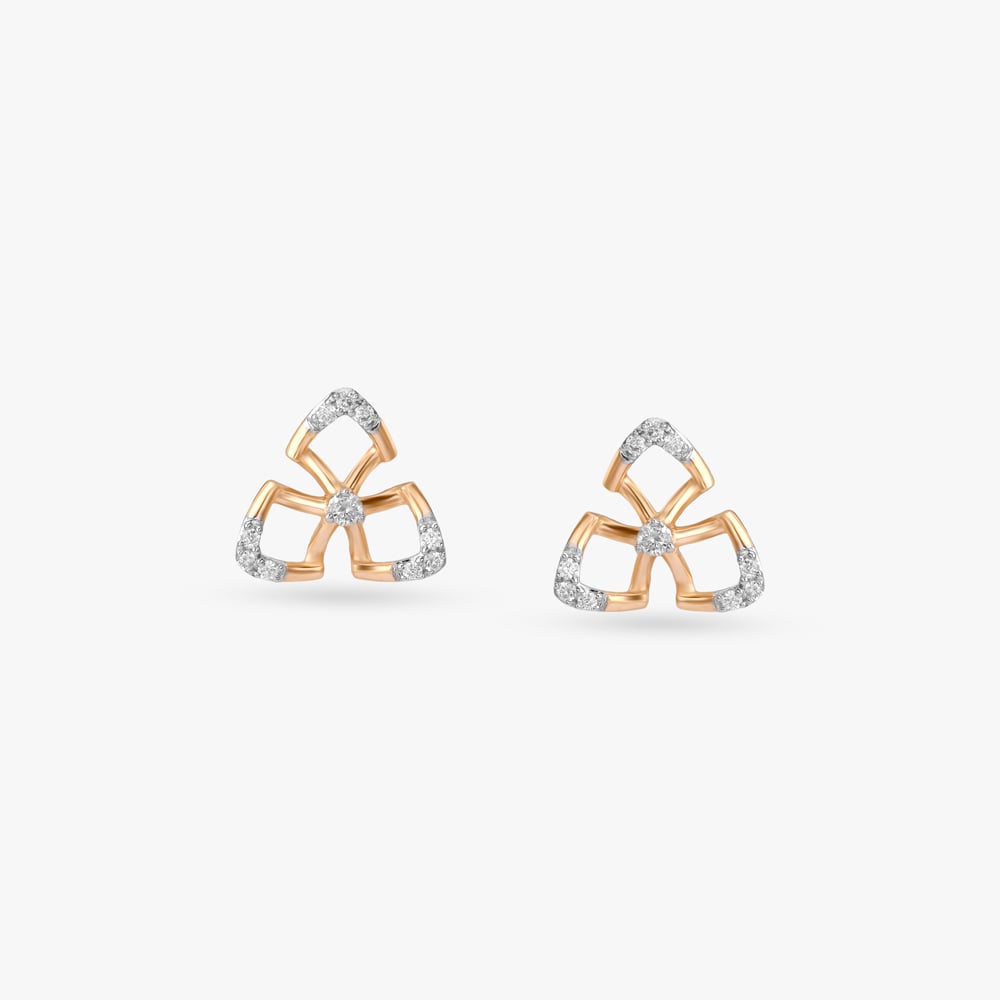 Trinity Spark Diamond Stud Earrings,,hi-res image number null