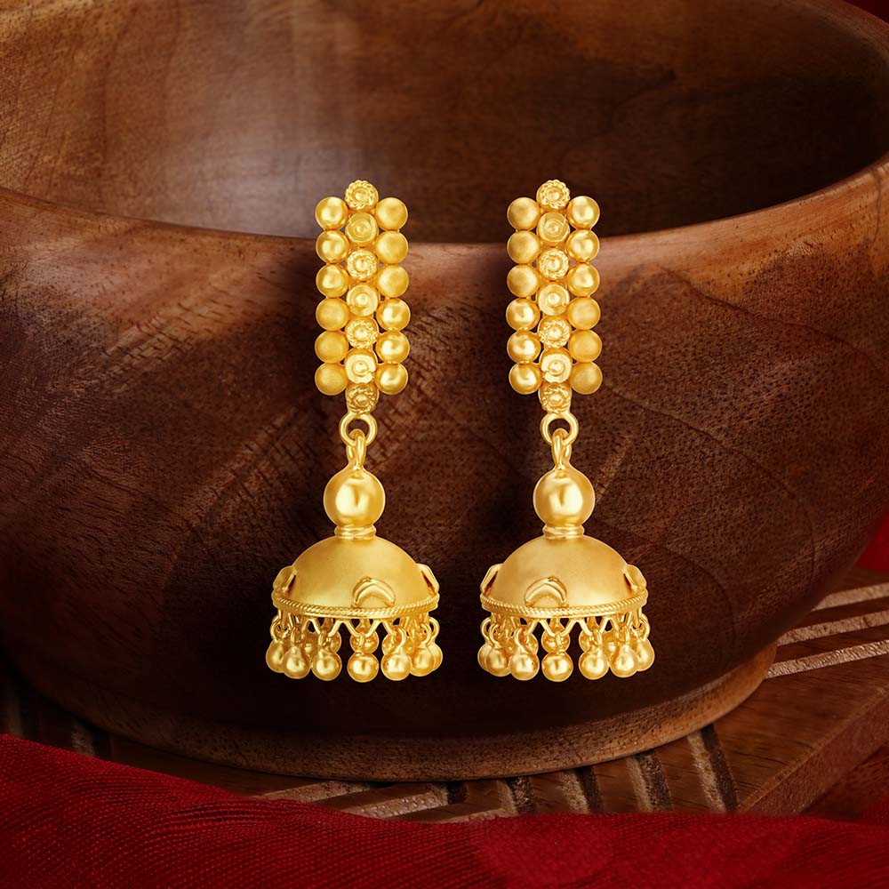 Gold danglers tanishq store