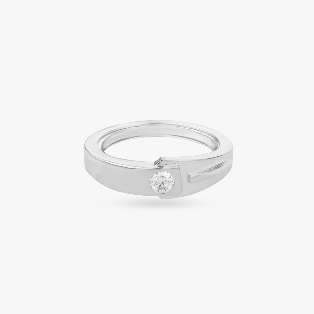Modern Minimalist Diamond Ring For Men,,hi-res image number null