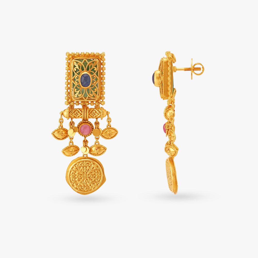 Magnificent Necklace Set with Thappa and Jaali Work,,hi-res image number null